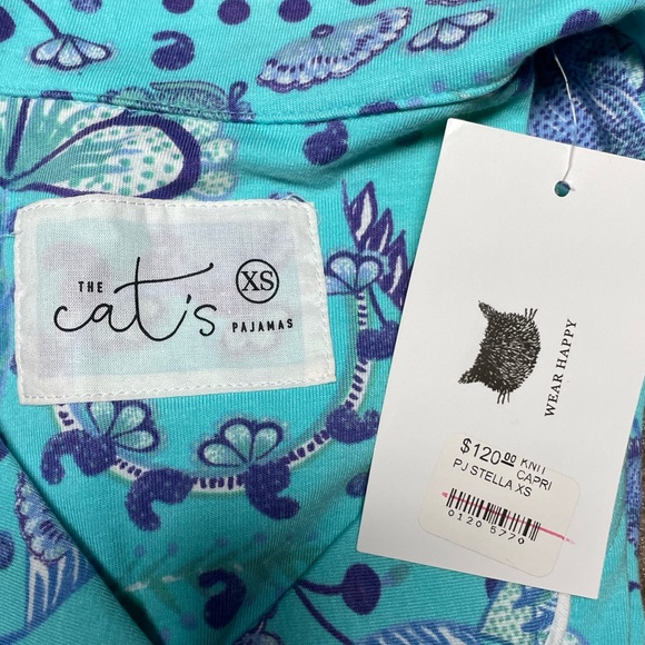 THE CATS PAJAMAS SHORT SLEEVE STELLA PIMA KNIT PAJAMA SET. SIZE XS. NWT. - Picture 13 of 16